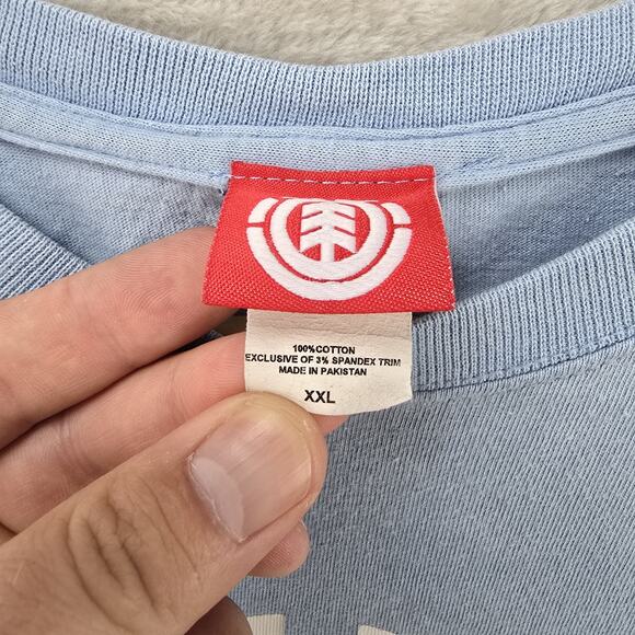 Element Skateboard Shirt Men XXL Blue Skater Streetwear Vintage Y2K Grunge - Picture 7 of 10